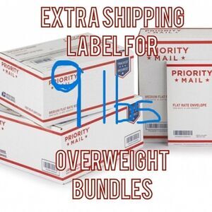 Overweight Shipping label 9 LBS